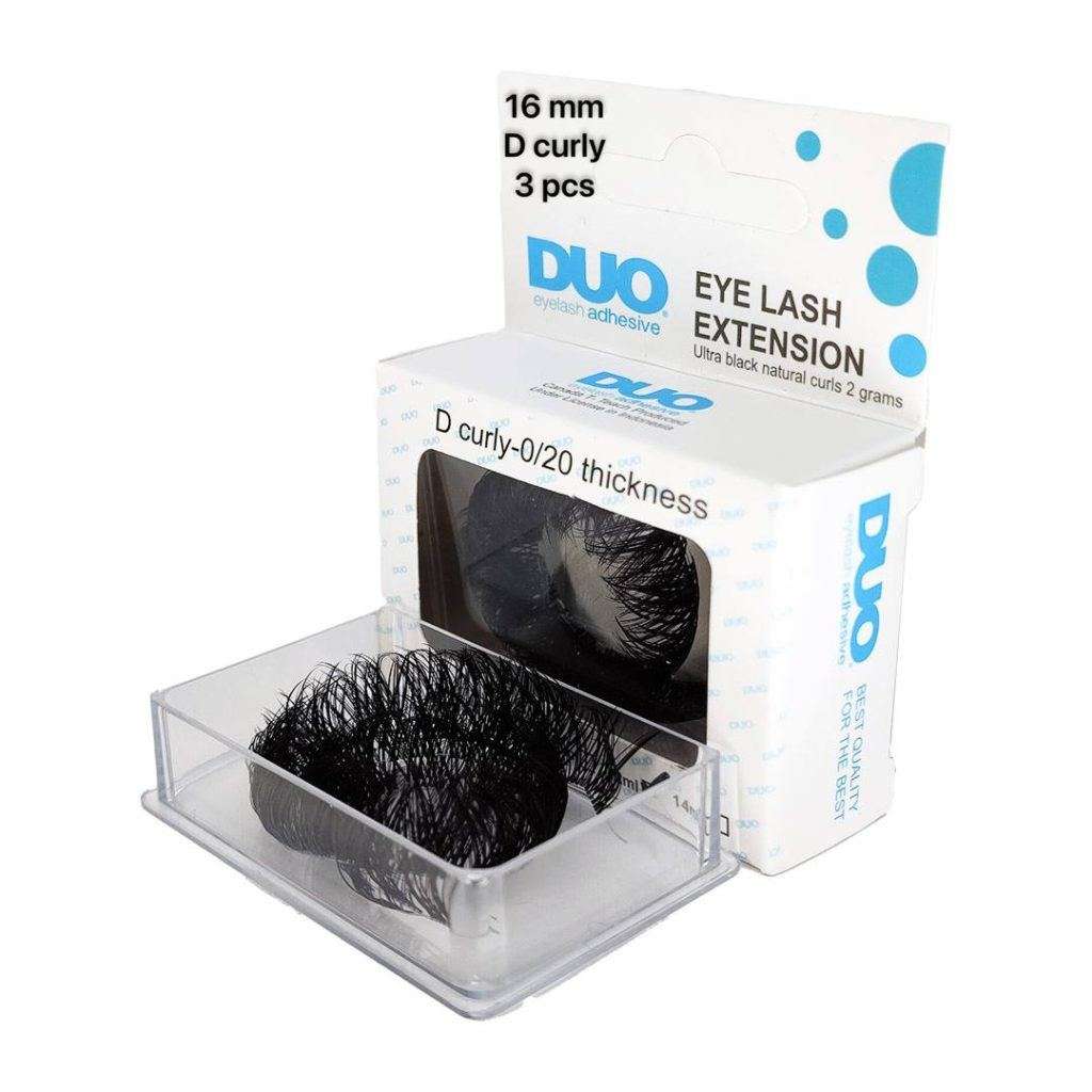 مژه فیشر فر دی دوو سایز 16 میلی متر بسته 3 ریسه ای DUO